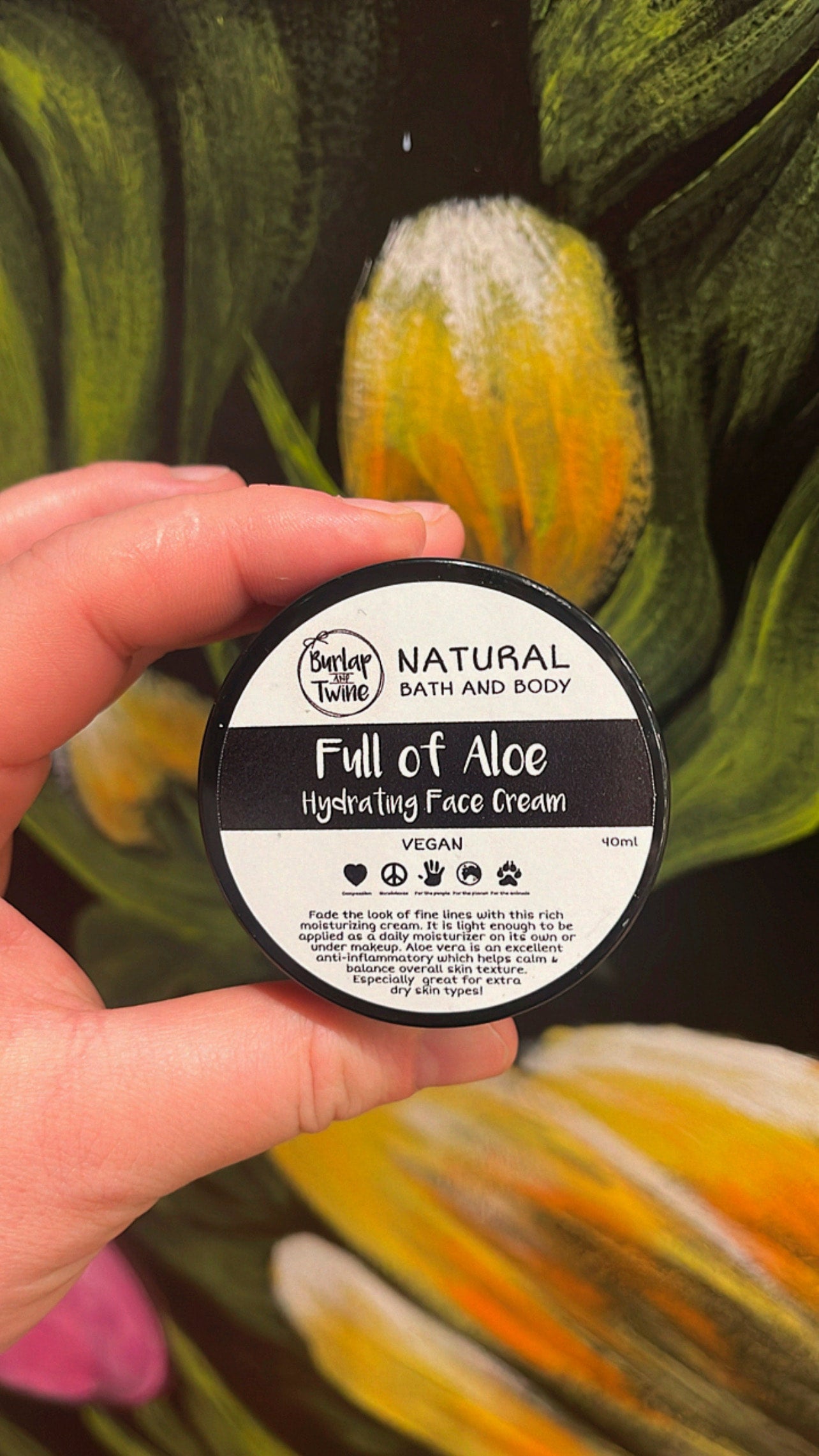 FULL OF ALOE HYDRATING FACE CREAM Burlap and Twine